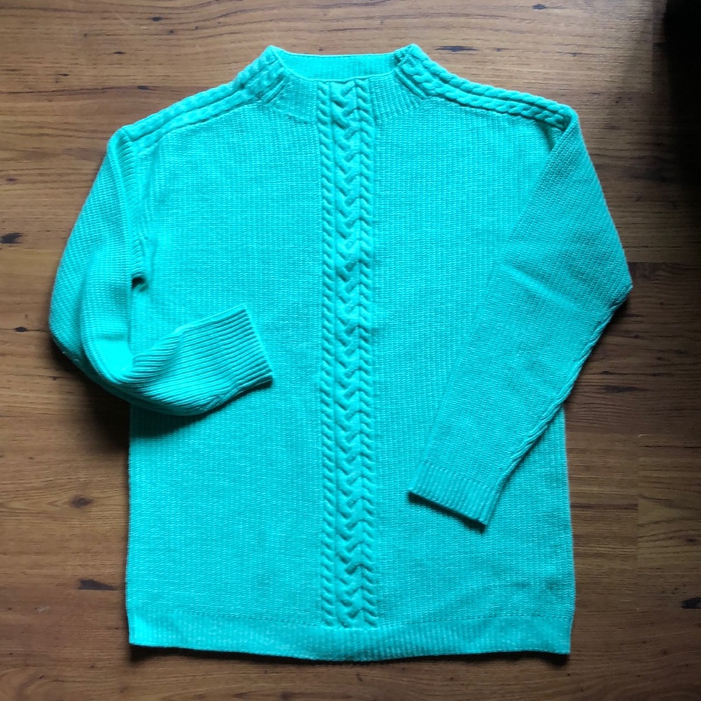 EUC Talbots high neck cable sweater Size M
